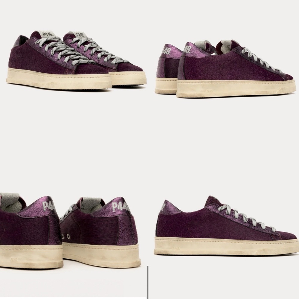 P448 Purple Pony Hair Jack Sneakers